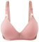 Celucke Front Fastening Bras for Women, Wirefree Jacquard Back Support Posture Bra, Wide Straps Non-Wired No Padding Bra Comfort, Bra for Women Full Cup Support, Support Bras for Women UK Pink