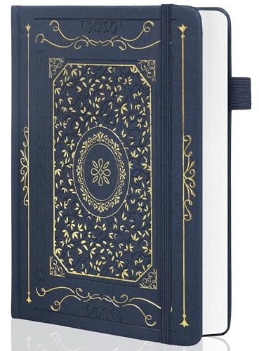 TIEFOSSI Bullet Dotted Notebook, 160 g/m² dickes Papier, Hardcover Dot Grid Journals für Frauen und Männer, 192 Seiten, für Reisen, Schule und Büro