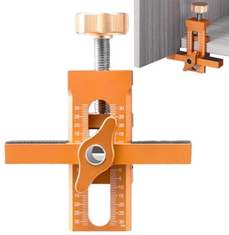 Wusideday Herramienta posicionadora de instalación de puerta de gabinete | Abrazadera de marco de instalación de puerta de gabinete | Plantilla de montaje para colocar puertas de gabinete |