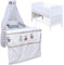 Generisch Baby Delux Babybett Komplett Set 9-TLG Kinderbett umbaubar zum Juniorbett 70x140 Matratze Jack Bettset Chiffonhimmel (Tierfreunde)