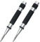 2 Pack Steel Automatic Center Punch with Adjustable Stroke - 5 (125mm) Length Spring Loaded Style, Knurled Steel Handle for Metal Wood Glass Plastic, Metal Marking Tool for Woodworking