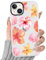 Yoedge Transparent Handyhülle für iPhone 15 Hülle, Aesthetic Hibiskus Blumen Sommer Muster Niedlich Muschel Design Mädchen Geschenk Schutzhülle,Silikon Case Cover für iPhone15 6,1,Rosa Flower