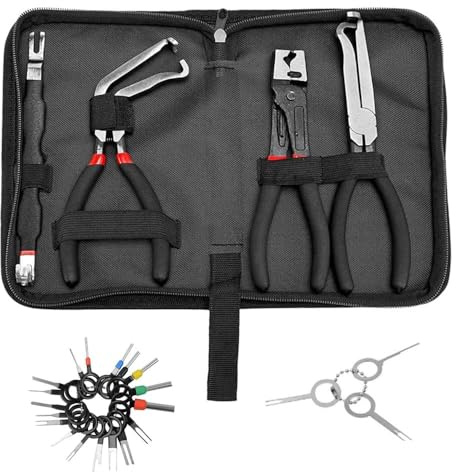 Essential Electrical Disconnect Pliers for Cars - 5 Pieces Set | Include Automotive Connector Separator Tool, Fuel Line Petrol Clip, Plug Release Tool and Wire Terminal Removal