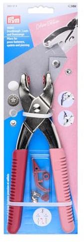 Prym 390914 Vario Pince Baie - Pour boutons-pression, œillets, rivets et boutons en jean - Outil de perforation inclus - Poignée ergonomique - Accessoires de couture polyvalents