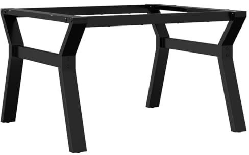 Kaorsrow Pieds de table basse en forme de Y - 70 x 60 x 43 cm - Noir - Acier revêtu par pulvérisation - Pieds de meubles robustes pour style industriel - Cadre de table dans le salon, le couloir, la