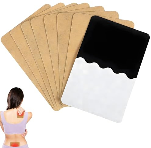 Rayakt 50Pcs Ginger Pain Relief Patches, 8x12cm Herbal Heat Patches, Adhesive Ginger Warming Patches for Neck, Shoulder, Back, Knee, Lumbar, Joint, Self Heating Patches for Daily Use
