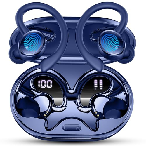 Matast Cuffie Bluetooth 5.4 Sport, Auricolari Bluetooth con 6D Bass Stereo, 50 Ore di Riproduzione, Cuffie In Ear con Cancellazione del Rumore ENC e 4 Microfoni HD, IP7 Impermeabili