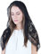 TREORSI Damen Spitze Mantilla katholischen Schleier Kirche Schleier Kapelle Schleier Kopfbedeckung Lateinische Messe Medium Schwarz