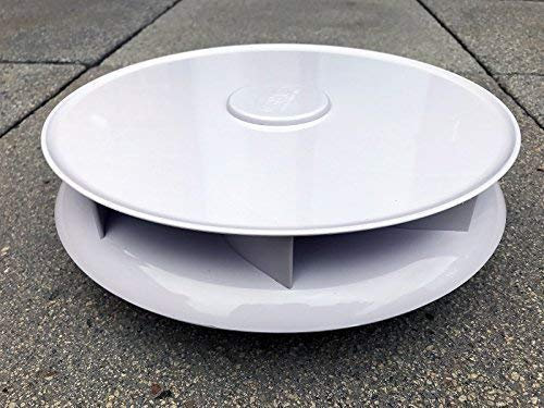 ICC Perfil Bajo rotativo Techo Ventilación Para Vans Buses ' - Blanco - Grande Viento impulsada Giratorio Respirador