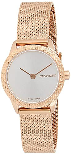 Calvin Klein Damen Analog Quarz Uhr mit Edelstahl Armband K3M23U26