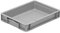 Pack of 2 - Grey Basicline 6.4 Litre Strong Plastic Euro Stacking Containers (40 x 30 x 7cm) Shallow Tray Stackable Boxes with Hand Grips and Solid Sides
