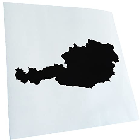 Kiwistar - Autoaufkleber - Österreich Umriss Kontur - schwarz - 20x10cm - Heckscheibe Auto Aufkleber wetterfest für Kfz LKW Mofa Truck - Sticker außen selbstklebend Tuning Zubehör für Fenster