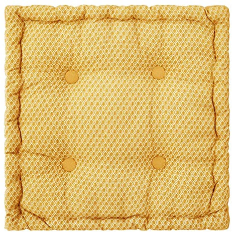 Atmosphera - Bodenkissen Otto - Baumwolle - senfgelb 40 × 40 cm - Gelb