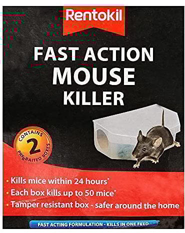 Rentokil Fast Action Mouse Killer single box containing 2 units, Multi-Color
