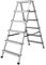 Leiter Trittleiter Klappleiter 2x6 Stufen zweiseitige Haushaltsleiter