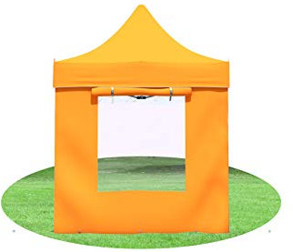 Stabilezelte Faltzelt Seitenteil mit SCHLIESSBAREM Fenster 2 Meter ORANGE