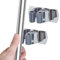 2-Pack Stainless Steel Mop & Broom Holder Wall Mounted - Durable SUS304 Storage Rack with Non-Slip Screws for Bathroom, Garage, Laundry Room Organizer (Grey)