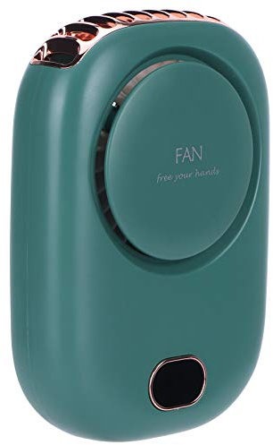 Mini ventilatore tascabile, ventilatore portatile a 3 velocità cordino USB ricarica piccola scrivania viso ventilatore collo appeso ventilatore senza lama per viaggi di campeggio a casa (verde)
