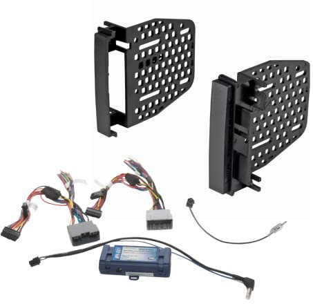 Doppel DIN Radio Dash Kit Jeep Wrangler JK (2007-2017) / Dodge RAM 2009-2012 Radio Ersatz Kit mit Interface Harness, Antennenadapter, Lenkradsteuerung (CDK642RP) RP4-CH11 enthalten