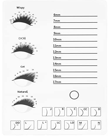 Minkissy Presentation Board Eyelash Extensions Tray Acrylic Lash Pallet False Eyelashes Glue Pallet Holder Grafting Eye Lashes Extension Display Board for Salon Eyelash Extensions White Eyelash Tool
