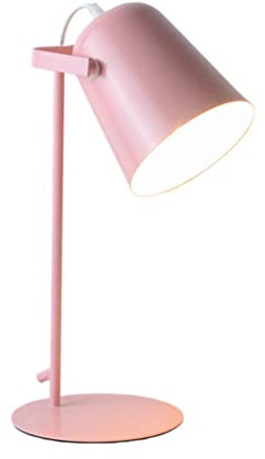 SXYSXYSXY Schreibtischlampe Kinder Büro Augenschutz Leselampe Verstellbare Metall Tischleuchte Nordic Modern Tischlampe Schlafzimmer Nachttischlampe Nachtlampe E27*1,Rosa