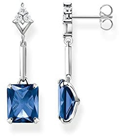 Thomas Sabo Damen Ohrstecker in der Farbe Silber aus 925 Sterlingsilber mit Zirkonia, Größe: 32x9mm, H2177-166-1