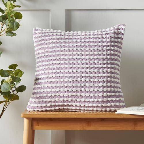 Catherine Lansfield Stab Stitch 43x43cm Cushion Lilac