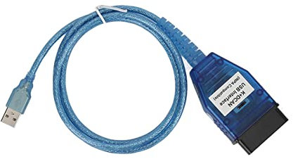 Tbest Câble D'outil de Diagnostic de Voiture, Câble K D CAN OBD2 FT232RL Puce avec Commutateur D'interface USB de Remplacement pour E60 E61 E70 E81 Protocole K LINE à 8 Broches