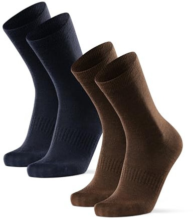 DANISH ENDURANCE Chaussettes de Randonnée de Doublure en Laine Mérinos, Lot de 2 - Chaussettes de Trekking Anti-ampoules pour Hommes & Femmes