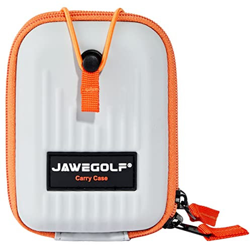JAWEGOLF Golf Entfernungsmesser Hartschale Tragetasche Box EVA Tasche Kompatibel mit Bushnell TourX V2 V3 V4 V5 Pro X2 Pro XE und Garmin Z80 Z82 (Silber-Weiß, Large)
