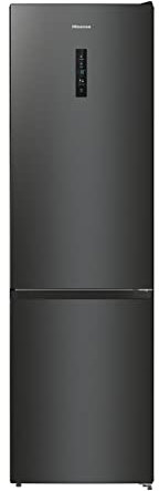 Hisense RB470N4EFD Frigorifero Combinato Total No Frost, Black Inox, 200x60cm, Classe D, 361L