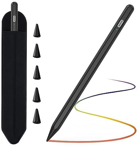 TQQ Lapiz para Tablet Apple iPad 2018-2023, Reemplazo para Apple Pencil 2, Pencil iPad con Rechazo de Palma & Detección de Inclinación, para iPad10/9/8/7/6 iPad Pro11/12.9 iPad Air3/4/5 iPad Mini5/6