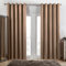 Dreamscene Eyelet Blackout Curtains Beige, Decorative Black Out Curtain for Bedroom Living Room Soft Modern Thermal Lined Blackout Curtains, 66x72”