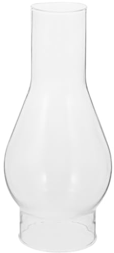 OSALADI Pantalla De Lámpara De Aceite Vintage De Vidrio Transparente 6.49X2.99X2.99In Repuesto Para Lámparas De Queroseno Chimenea De Vidrio Para Iluminación Y Decoración Del Hogar