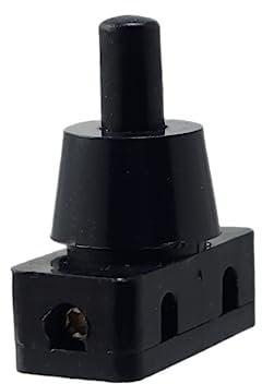 Einbau Druckschalter für Lampen 250V 10A schwarz