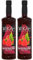 Mikah - Premium Flavors - Raspberry (Frambuesa) x2 | Jarabe para bebidas y postres | Uso profesional | 2 botellas de 1 litro (2 x 1000 ml)