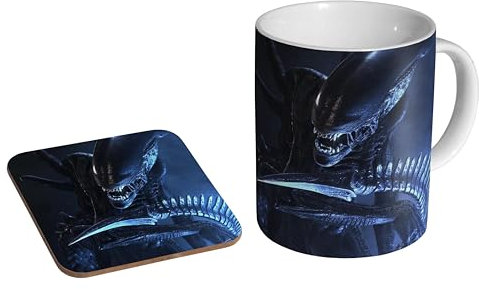 glades Alien The Creature Stunning - Ceramic Coffee Mug + Coaster Gift Set