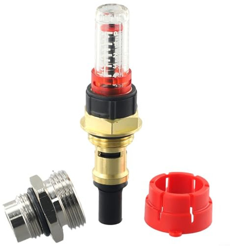Verteiler Durchflussmesser, Durchflussmesser für Wasser Fußbodenheizung, Verteiler Durchflussmesser DN25 visuell die Temperatur regulieren