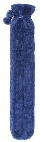 Lesser & Pavey Long Hot Water Bottle | Blue Cover for Muscle Pain Relief | Cozy Winter Essential for Warmth | Extra Long Design for Comfort During Cold Seasons