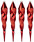 4er-Set Große Weihnachtskugeln Christbaumschmuck Bruchsichere Endstück-Tropfen-Ornamente Weihnachtsbaumspitze Dekorationen, Weihnachtsbaumschmuck für Weihnachtsdekorationen an den Feiertagen, Rot