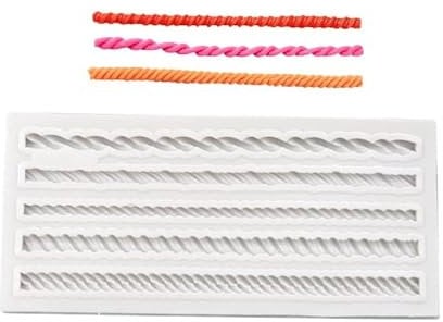 Knit Rope Silicone Molds Sugarcraft Cake Moulds Chocolate Fondant Christmas Birthday Cake Lace Mould Cake Decorating Tools Baking Tools