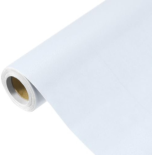 sourcing map Papier peint bleu pâle, 500 x 40 cm, papier peint autocollant en vinyle de couleur unie pour revêtement mural