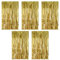 Roosea 5 Stücke Lametta Vorhang Gold Glitzer Folie Vorhang 1x2M Glitzervorhang Lametta Glitzer Tinsel Curtain Glitzer Vorhang Geburtstag für Weihnachtsbaum Geburtstage Festivals Party ​Bühnendekor