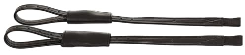 NETPROSHOP Mono Steigbügelriemen Leder schwarz oder braun Größe 60 oder 70, Groesse:70, Farbe:Schwarz