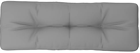 vidaXL Coussin de Palette Gris 120x40x12 cm Tissu