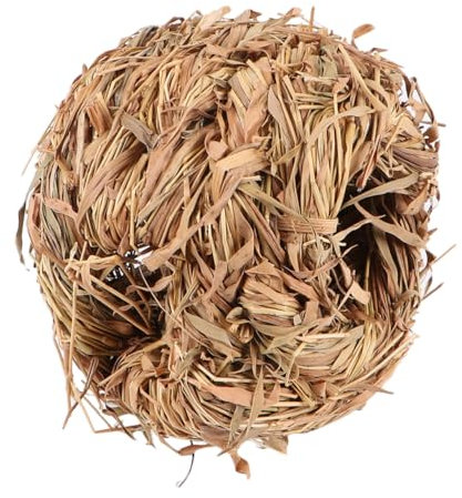 CORHAD 3stücke Strohhamsterhaus Für Hasen Graskaninchenhütte Hamsternest Aus Natürlichem Gras Strohgrashaus Für Kaninchen Hamster Rennmäuse