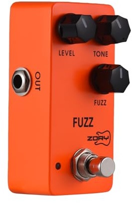Btuty Fuzz-Effektpedal für Gitarre, Ton, Fuzz, vielseitige Steuerung, DC 9 V, 6,35 mm Eingang/Ausgangsschnittstelle, Aluminiumlegierung, E-Gitarre, Fuzz-Effektor mit True Bypass