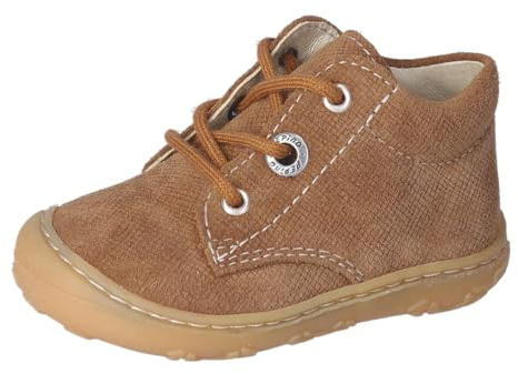 RICOSTA Mädchen Schnürhalbschuhe DOTS, Kinder Lauflernschuhe, Weite: MITTEL, lose Einlage, schnürstiefel, Booties, Leder, Hazel (271), 23 EU