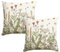 Artoid Mode Antike Kräuter Wilde Blumen Frühling Kissenbezüge 2er Set, 50x50 cm Sommer Saisonnal Zierkissenbezug Couch Wohnzimmer Deko
