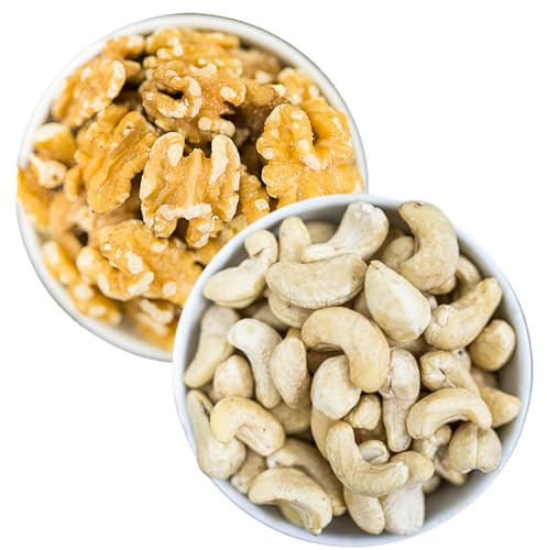 1001 Frucht - Walnüsse 1kg & Cashewkerne 1kg Bundle – Nüsse großpackung – Praktisches Duo!